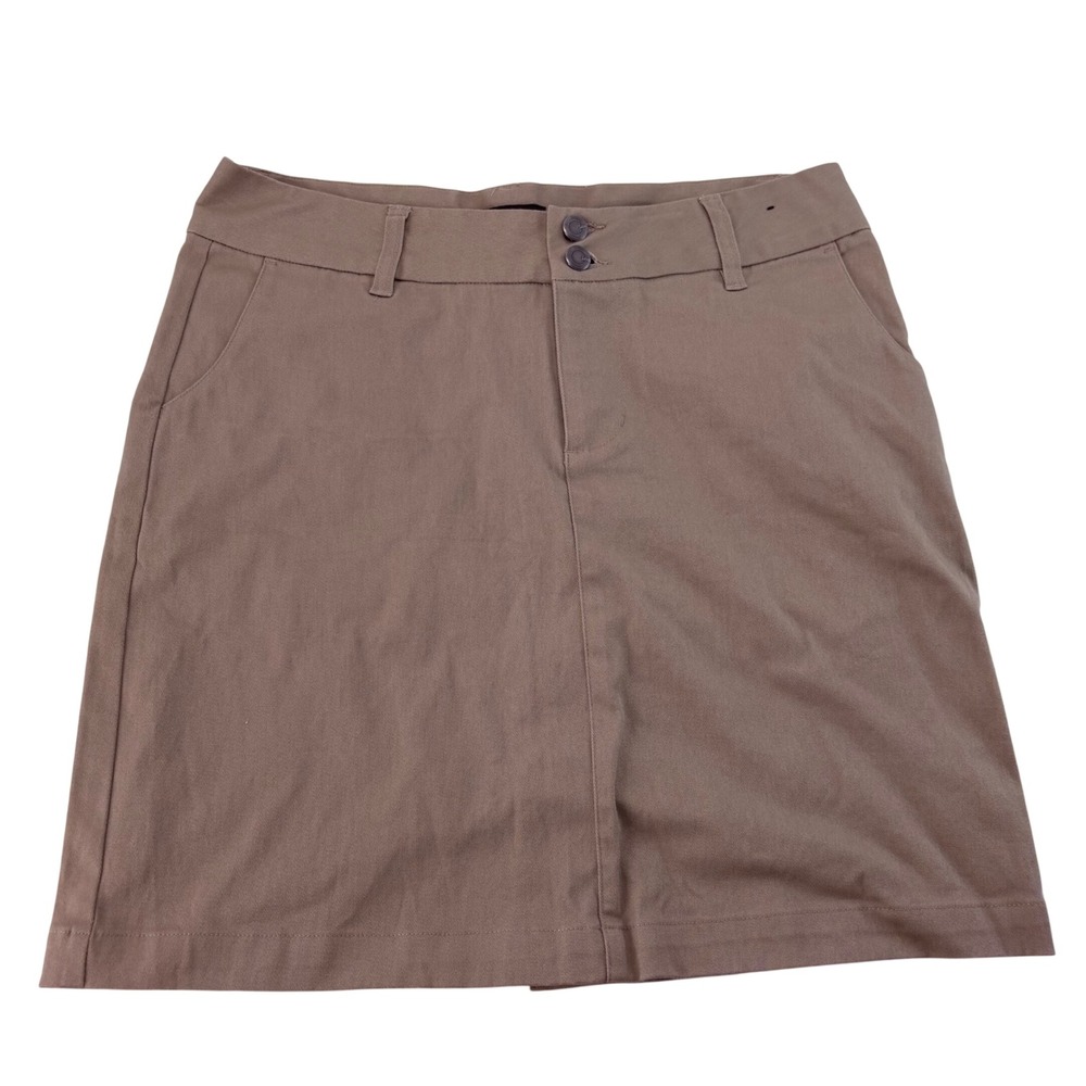 Lee Uniforms Khaki Chino Skirt Tan Stretch Cotton Work School Size 5 RH13706